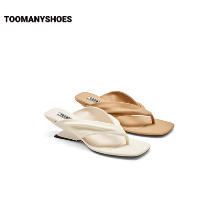 【主播推荐】Toomanyshoes编辑部法式方头高跟凉鞋人字拖