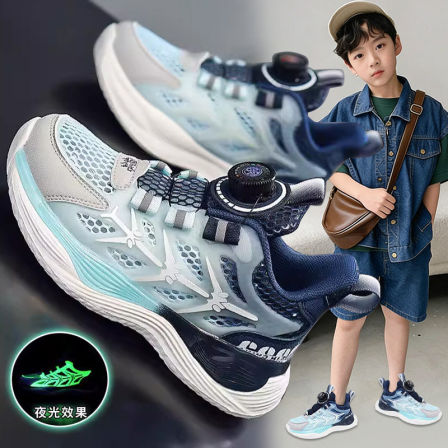 azta氢云男童鞋子2026夏季新款中大童镂空网面透气网鞋儿童运动鞋