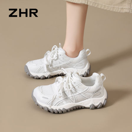 ZHR网面老爹鞋女百搭软底小白鞋