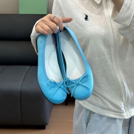 羊皮版~温柔芭蕾鞋女百搭通勤一脚蹬浅口圆头蝴蝶结玛丽珍单鞋女