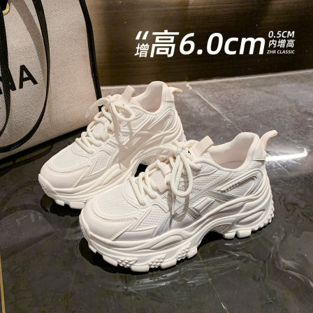 网面显脚小厚底百搭运动老爹鞋