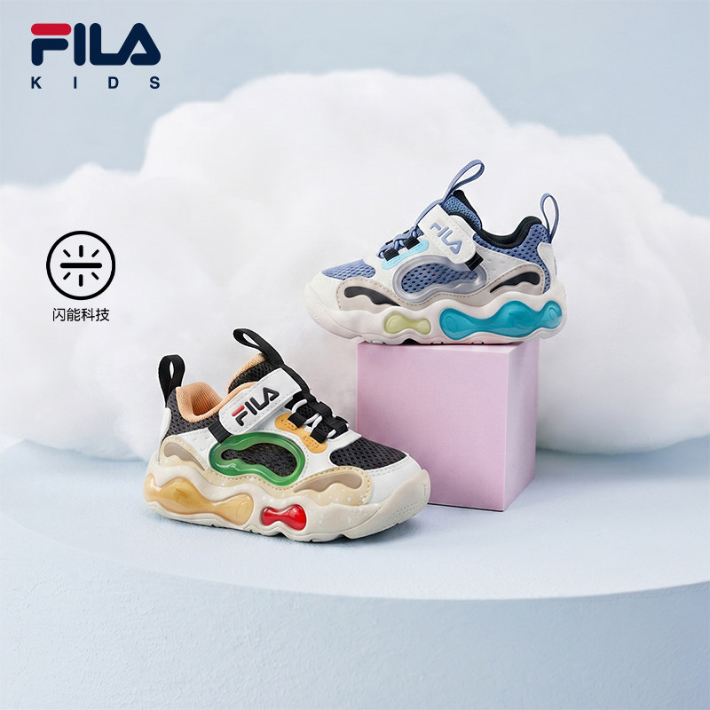 FILA KIDS斐乐童鞋儿童学步鞋2026秋新款男女婴幼童魔术贴闪灯鞋主图