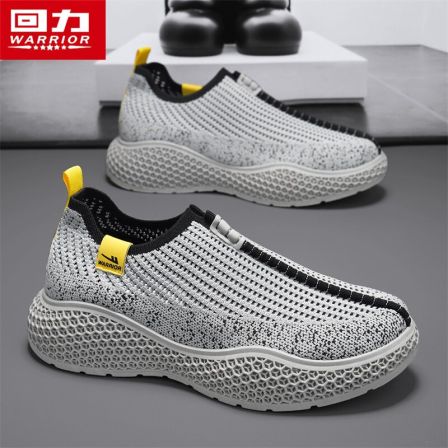 回力男鞋夏季飞织透气防臭薄款3d打印鞋网面凉鞋一脚蹬休闲运动鞋