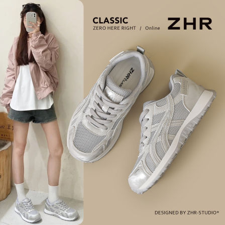 ZHR则则女透气网面德训鞋