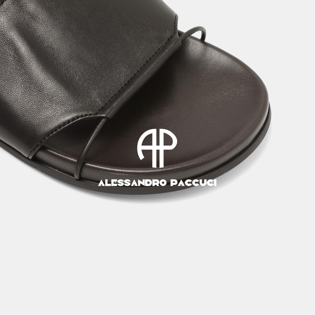 AP▸洛哥62040XT混种羊皮露趾平底简约时尚休闲百搭拖鞋单鞋 夏季主图