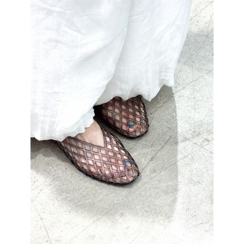 【跟高1.5cm】2026夏季新款法式透感编织果冻鞋镂空渔网鞋2321主图