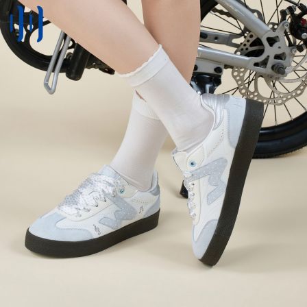 顽刻ollieskate小音符配色生胶底W休闲学生男女国潮德训滑板鞋
