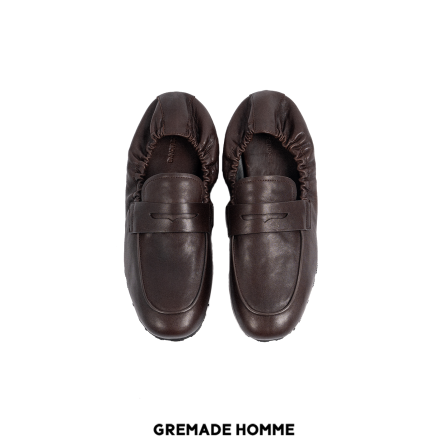 GREMADE Vibram底植鞣牛皮松紧可踩跟系带乐福鞋