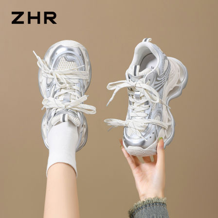 ZHR则则厚底老爹鞋女小个子女鞋