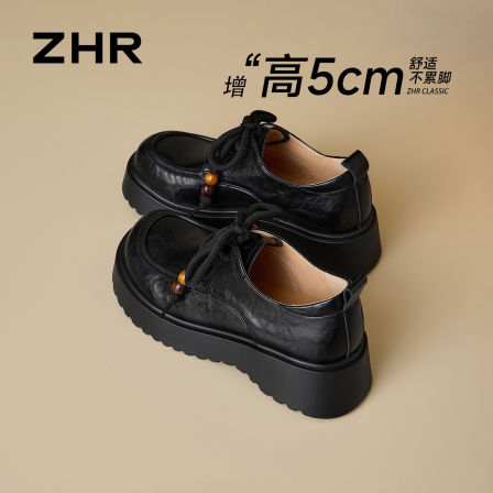 ZHR则则黑色乐福鞋女款2026秋夏新款配裙子小皮鞋英伦风深口单鞋