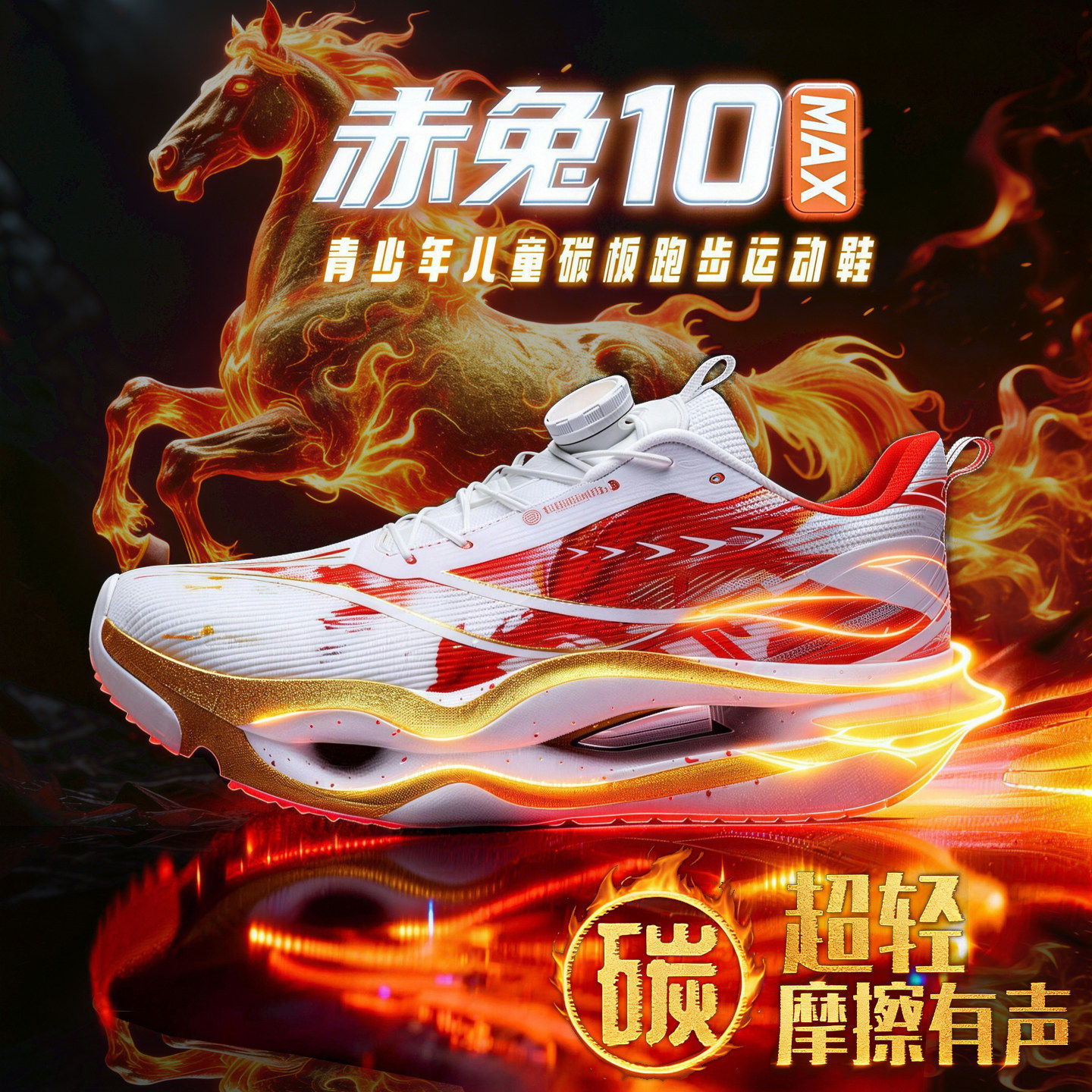 赤兔9pro10男童碳板跑步鞋超轻儿童专业运动篮球鞋青少年初中学生主图