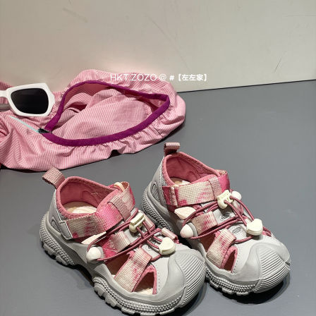 左左家夏季新款男女童防踢防滑户外溯溪鞋儿童轻便速干沙滩凉鞋