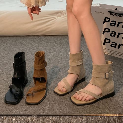 贾不假复古内增高凉靴女2026夏季新款西部百搭洋气凉鞋小个子增高主图