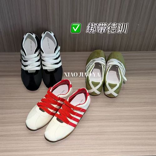 XIAOJIAOYA【绑带德训】“小众设计舒适软底魔术贴德训鞋”（跟高3）主图