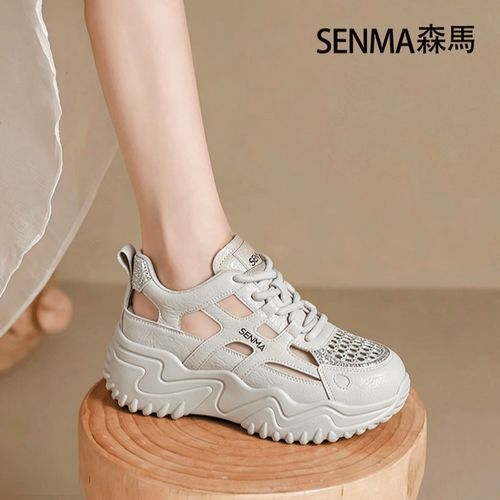 SENMA/森马包头镂空凉鞋女夏季外穿新款百搭厚底增高不累脚休闲鞋主图