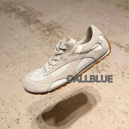 CALLBLUE『老钱赤足』夏季透气头层牛皮牛反绒真皮平薄底轻弹男板鞋