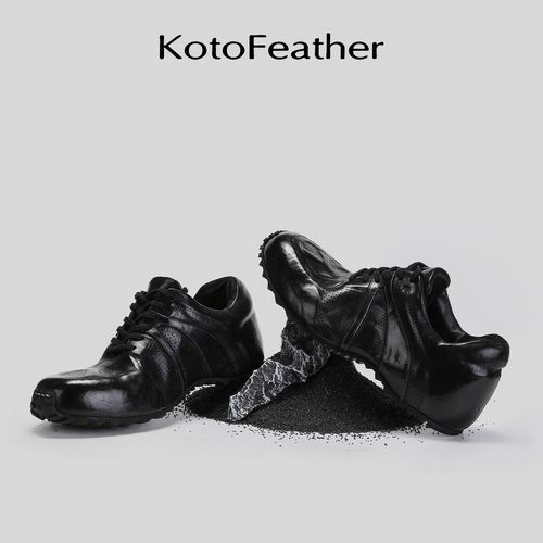 珡羽KotoFeather 水洗马皮男鞋极简时尚夏季冲孔透气男士休闲鞋主图