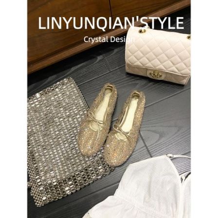 网纱~水钻内增高芭蕾单鞋女蝴蝶结玛丽珍高跟鞋通勤镂空百搭凉鞋