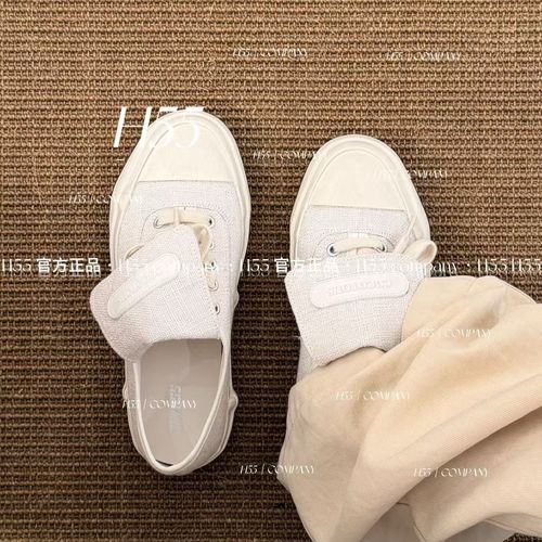 【H55粉丝专享】26ss松系茶歇｜亚麻溶解帆布鞋3cm40-3577主图