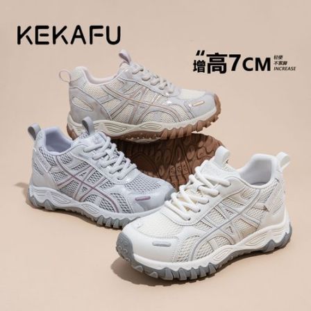 隐形增高7CM厚底新款时尚透气百搭休闲老爹女鞋女款2026夏季鞋子
