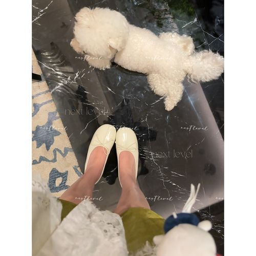 next_level【丝瓜鞋】高端线真皮芭蕾舞鞋女复古蝴蝶结奶奶鞋单鞋女主图