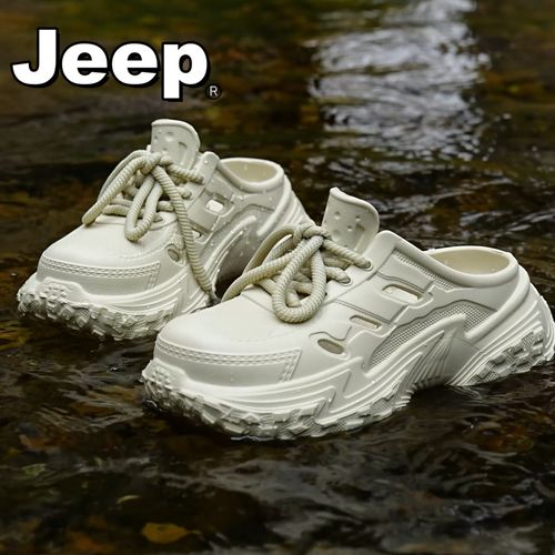 JEEP/吉普包头凉拖鞋男女款户外一脚蹬溯溪洞洞鞋运动沙滩鞋厚底主图