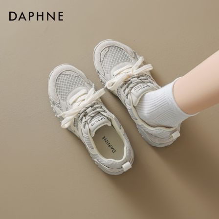 达芙妮厚底德训鞋女2026新款春夏轻便舒适休闲鞋网面透气阿甘鞋子