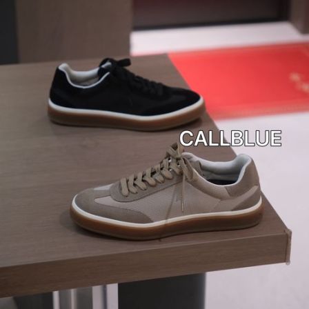 CALLBLUE『夏季回馈』Tennis透气真皮老钱百搭足弓支撑德训平底板鞋
