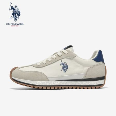 U.S. POLO ASSN.马年新款经典马球标阿甘鞋，复古休闲绒皮拼接透气
