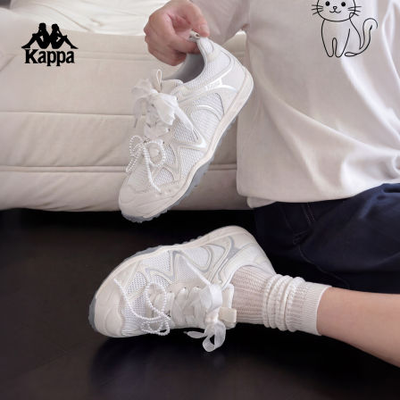 Kappa和弦厚底德训鞋女内增高2026年超火的鞋子夏季透气休闲板鞋