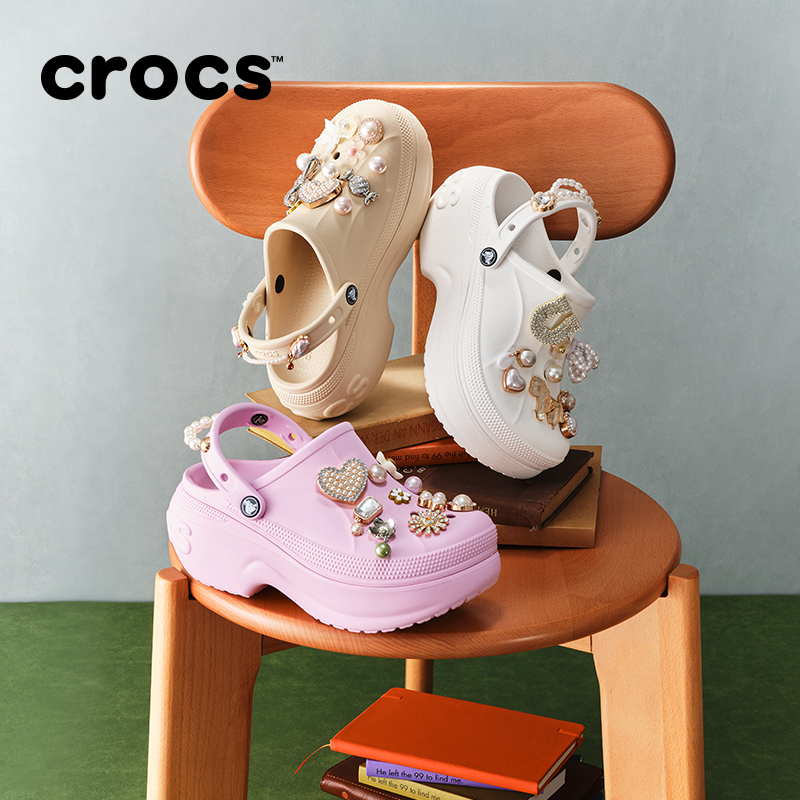 【淘金币】Crocs卡骆驰贝拉洞洞鞋厚底女鞋主图