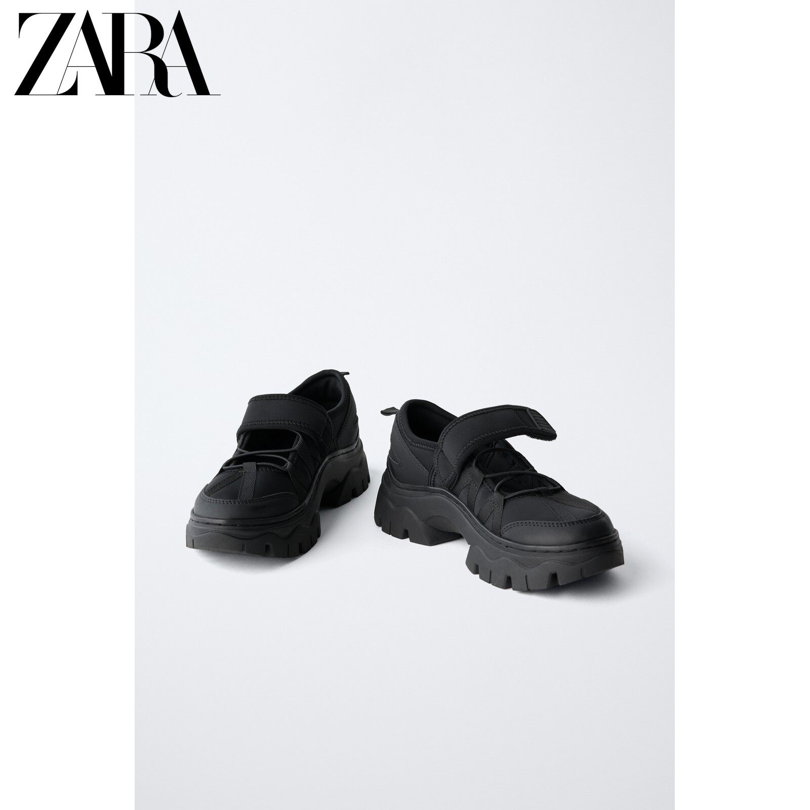 ZARA2026夏季新品 童鞋女童 黑色厚鞋底运动款运动鞋 2334830 800主图