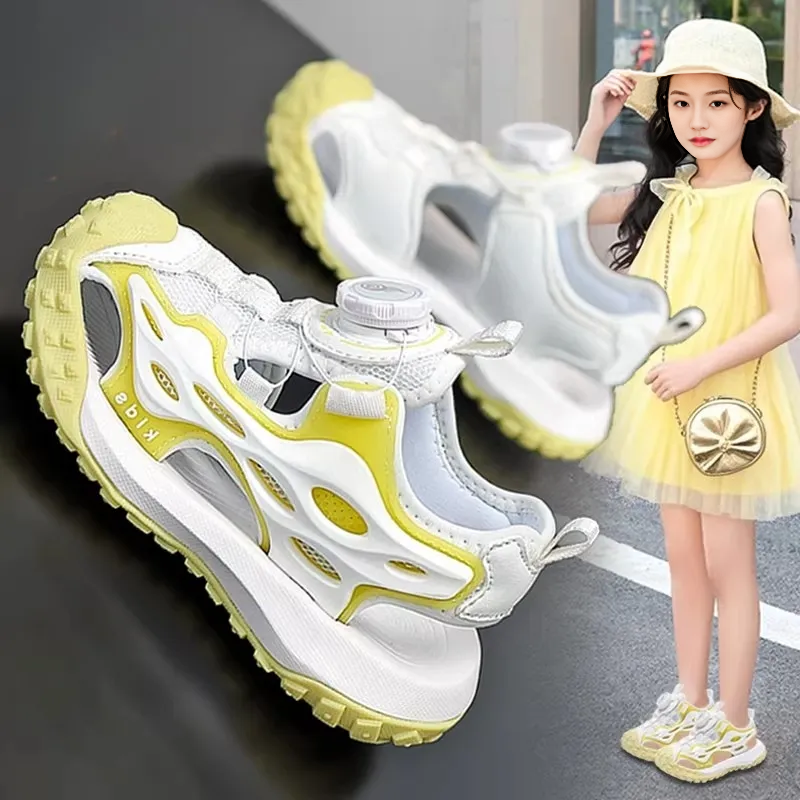 乔舟蓝女童凉鞋包头2026夏季新款儿童运动溯溪沙滩鞋防滑女孩凉拖主图