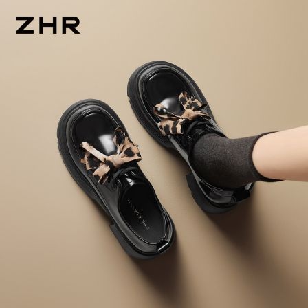 ZHR则则厚底乐福鞋女款2026新款夏季黑色小皮鞋英伦风软底单鞋子
