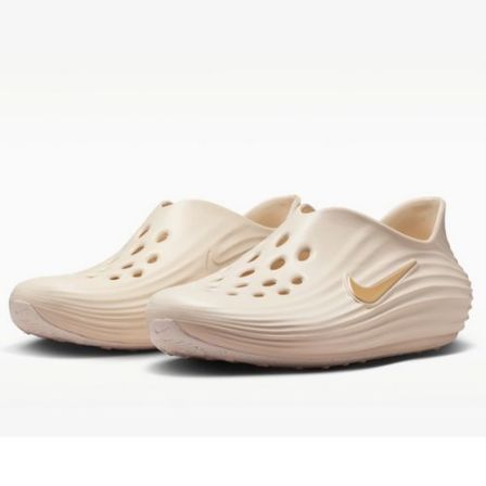 NIKE女子REACTX米色舒适运动洞洞鞋拖鞋HV5062-102