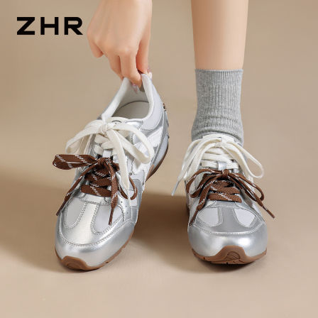 ZHR则则RunStar复古真皮德训鞋2026秋季新款增高运动鞋轻便阿甘鞋