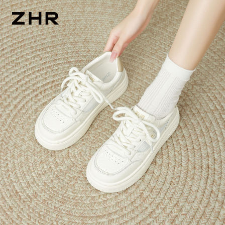 ZHR则则网面厚底小白鞋女2026秋季新款内增高运动鞋透气休闲板鞋