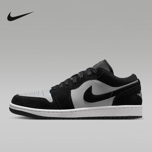 耐克/NIKE男子AJ1黑白灰低帮潮流经典复古休闲板鞋 553558048主图