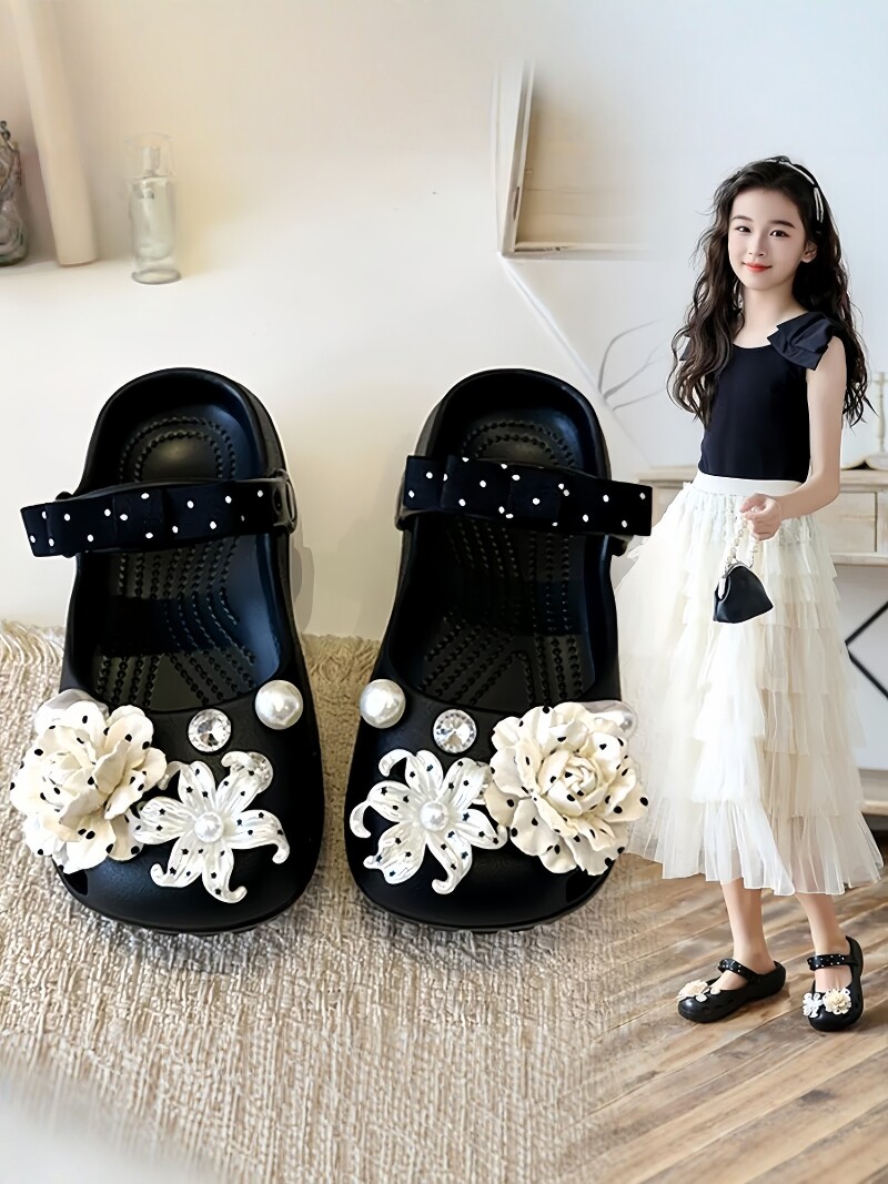 女童拖鞋玛丽珍儿童公主洞洞鞋2026新款夏季软底女孩沙滩鞋中大童主图