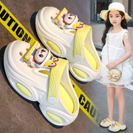 女童卡通拖鞋儿童洞洞鞋2026新款夏季防滑沙滩凉拖鞋鞋女孩公主凉鞋