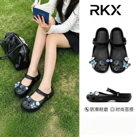 洞洞鞋女款2026新款夏季女士外穿玛丽珍凉鞋海边沙滩芭蕾风平底鞋