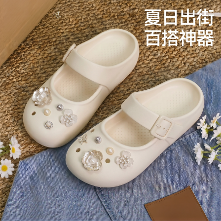 官网C&K芭蕾洞洞鞋女士2026新款沙滩鞋夏防滑透气轻便外穿包头拖