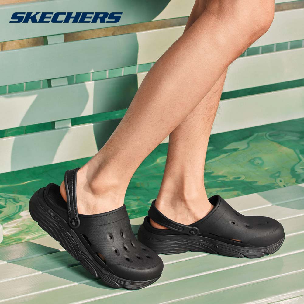 斯凯奇官方男鞋泡泡鞋透气凉拖外穿沙滩包头凉鞋洞洞鞋243277主图