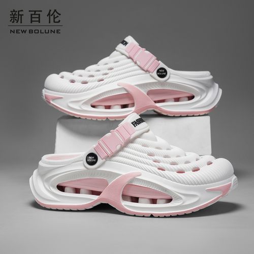 NEW BOLUNE/新百伦洞洞鞋男夏季外穿青少年厚底增高拖鞋防滑防臭主图