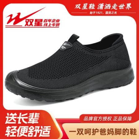 双星八特夏季镂空老北京透气凉鞋男款洞洞鞋运动休闲男网鞋爸爸鞋