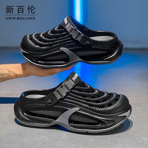 NEW BOLUNE/新百伦洞洞鞋男夏季外穿青少年厚底增高拖鞋防滑防臭主图