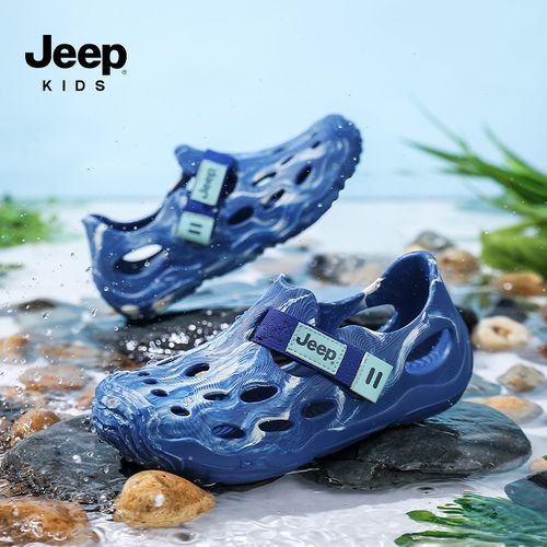 jeep男童凉鞋夏季户外镂空透气夏凉鞋女童软底防滑溯溪鞋洞洞鞋主图