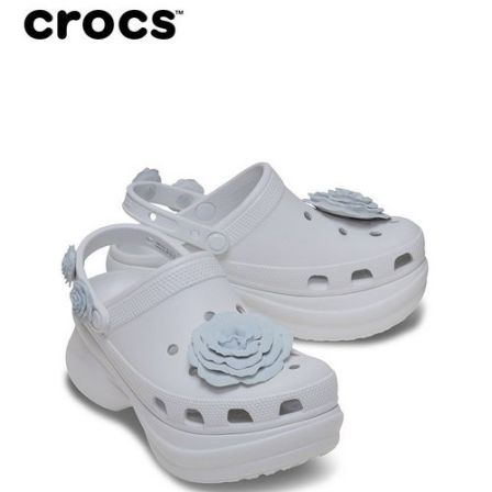 CROCS/卡骆驰【小鲸鱼复古叠影玫瑰】复古厚底洞洞鞋女凉鞋|214027