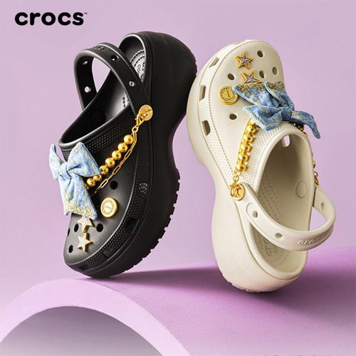 【达人630】Crocs卡骆驰经典丹宁蝴蝶云朵洞洞鞋夏季女鞋|213114主图