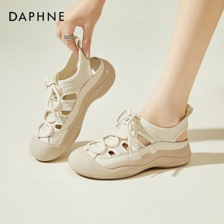 Daphne/达芙妮户外运动凉鞋女溯溪鞋潮厚底镂空洞洞鞋休闲沙滩鞋